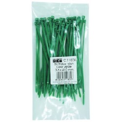 Bridas verdes en bolsas